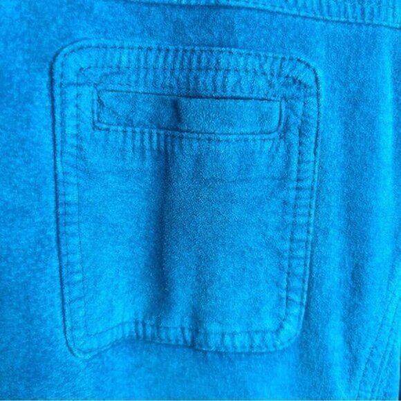 Chico’s Teal Leather Suede Jacket Size 1 Medium 100% Leather Classic Monochrome - Picture 3 of 16